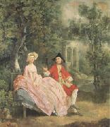 Thomas Gainsborough Conversation in a Park(perhaps the Artist and His Wife) (mk05) china oil painting artist